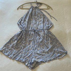 Blue floral Capulet Romper